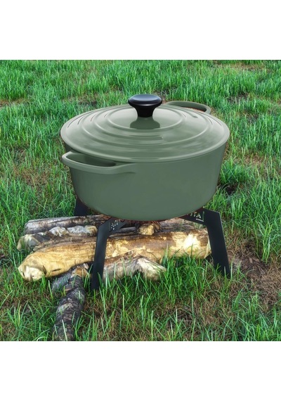 23 Cm Latnox OX+ Kamp Ocağı Pratik Metal Ateş Üstü Kamp Izgarası Siyah