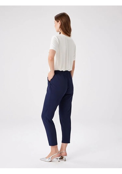Faik Sönmez Comfort Fit Krep Örme Kadın Pantolon Bw27pnt002 Lacivert