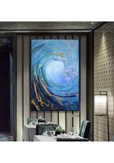 Kabartma Büyük Boy El Yapımı Yağlı Boya Tablo 106x119cm