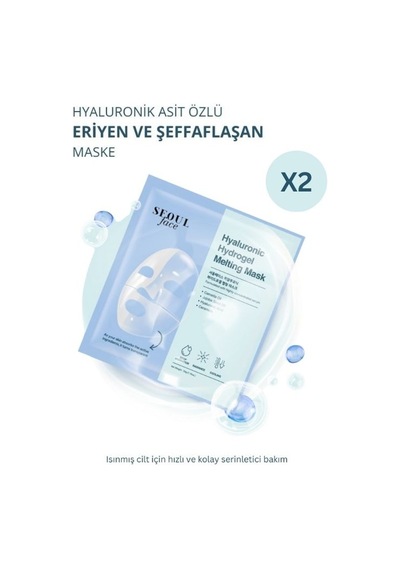Dermal Seoulface Hyalüronik Asit Özlü Eriyen Yüz Maskesi 2 x 34 G