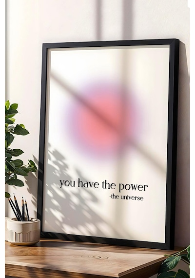 You Have The Power Çerçeveli Tablo Aura Enerji Renkleri - Güç Sende