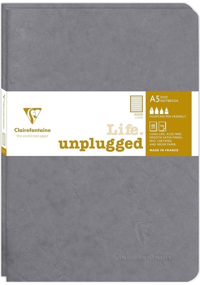Clairefontaine Age Bag Stapled A4 Çizgili Defter Gri 733075c