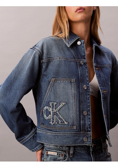 Calvin Klein Workwear Ck Sanded Blue Kadın Mavi Ceket Lv047e906g-3nl Mavi