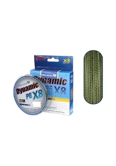 Captain Dynamic Soft Pe 8 Örgü Spin İp Misina 150mt Yeşil 0,06mm - Standart