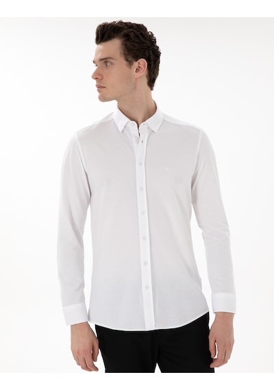 Pierre Cardin Erkek Beyaz Gömlek Desenli 50301749-vr013 Beyaz