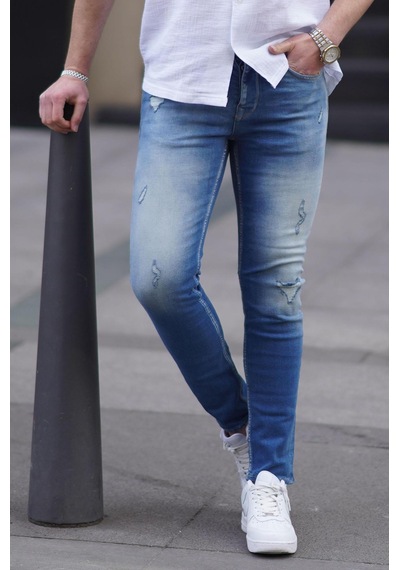 Madmext Mavi Skinny Fit Erkek Jean 5102-mavi Mavi