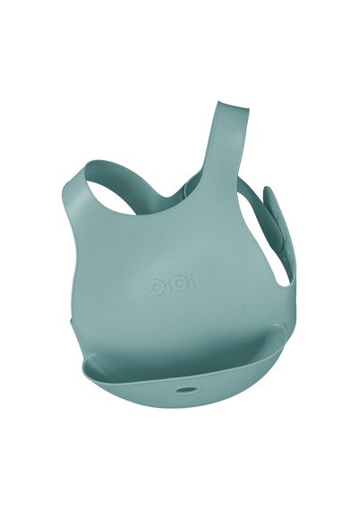 Oioi Silikon Mama Önlüğü - Aqua Green