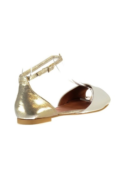 Fox Shoes Beyaz/Dore Kadın Sandalet B726555009