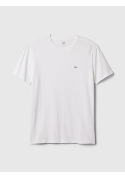 Gap 502022001 V-frch Everyday Soft Micro Logo Crew Erkek Tişört Beyaz