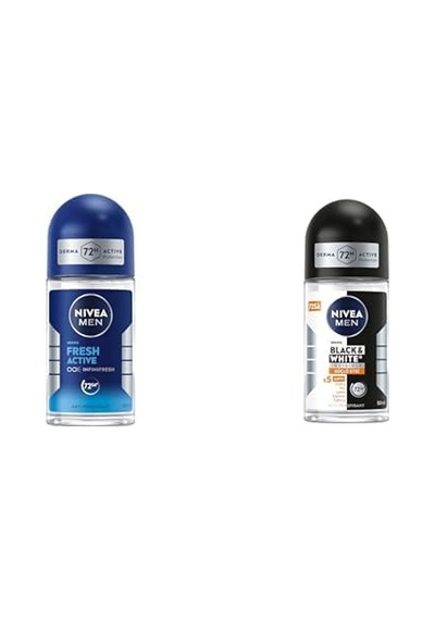 Men Seti Erkek Fresh Active 50 Ml, 72 Saat Koruması X2 + Erkek Black&amp White Invisible Güçlü Etki 50 Ml,72 Saat