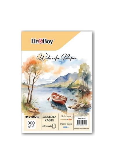 Herboy 35 50 Cm.sulu Boya Ve Paste Boya Kağıdı 300g 50'li Paket Hrb-3185