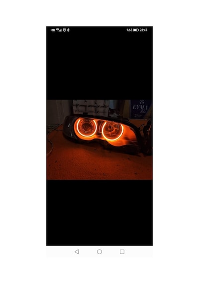 Bmw E46 Amber Renk Güçlü Işık Led Angel Eyes