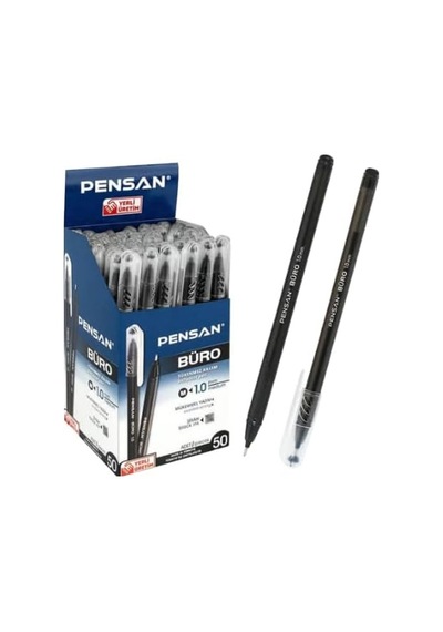 Pensan Büro 2270 Tükenmez Kalem, 1.0 Mm Medium Uç, 3 Renk Seti, 150 Adet 50 Siyah + 50 Mavi + 50 Kırmızı Genel