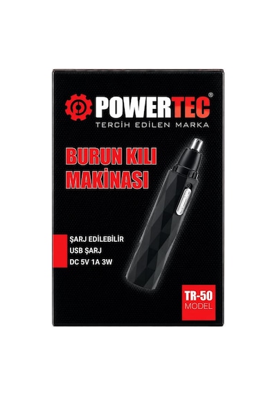 Powertec Tr-50 Profesyonel Type-c Şarjlı Burun & Kulak Kılı Tıraş Makinesi