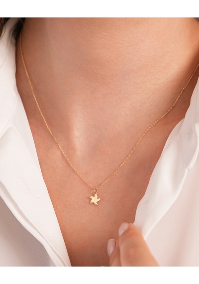 Debora Jewelry 14 Ayar Altın Zarif Deniz Yıldızı Kolye