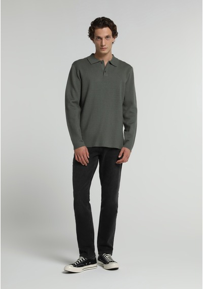 Colin's Colins Regular Fit Polo Yaka Jakarlı Erkek Yeşil Kazak Cl1076234 Q1.v1 Grn