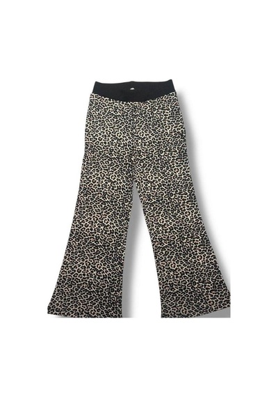 Kız Çocuk Leopar Desenli Pamuklu Eşofman Takım-15333 Bej