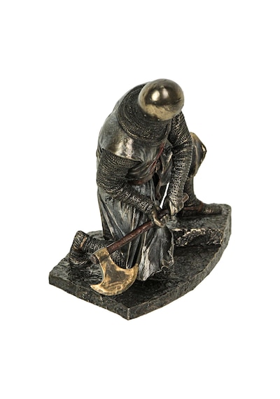 Veronese Design 7 "tapınak Diz Çökmüş Savaş Balta Duruşu Soğuk Döküm Reçine Antik Bronz Kaplama Heykel Genel