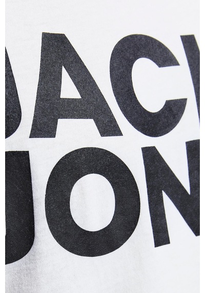 Jack & Jones Erkek T Shirt 12151955-Beyaz Beyaz