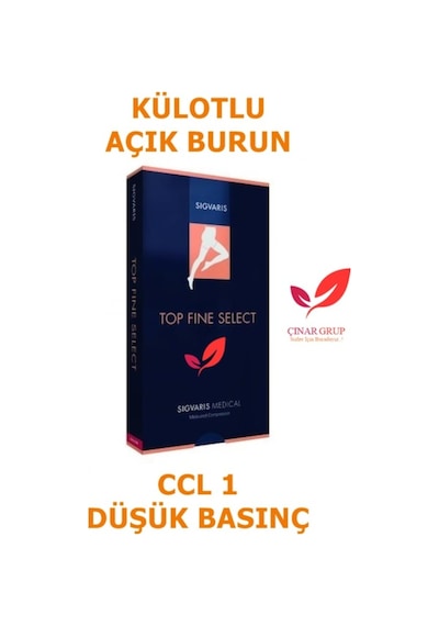 Sigvaris Top Fine Burnu Açık Külotlu Varis Çorabı, Düşük Basınç