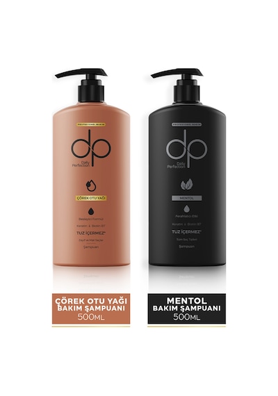 Dp Daily Perfection Şampuan Çörek Otu Yağı 500 ML & Mentol 500 ML