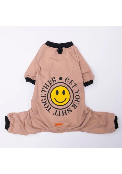 Pawstar 26903 Kahverengi Smile Küçük Irk Köpek Pijama Tulum