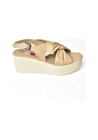Fox Shoesp555750803 Bej Hakiki Deri Comfort Ortopedik Taban Dolgu Bej