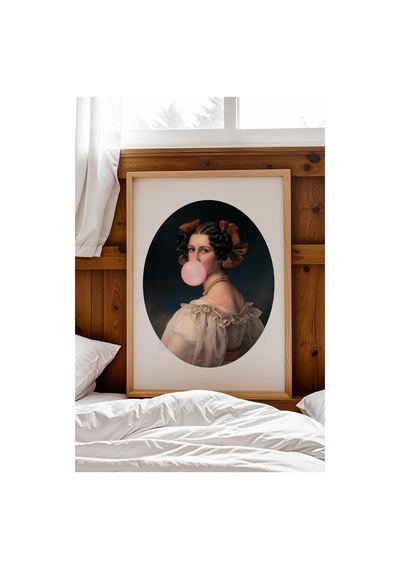 Klasik Portre Pop Art Çerçeveli Tablo Modern Ve Klasik Sanat Tasarımı Espirili Tablo Altered Art