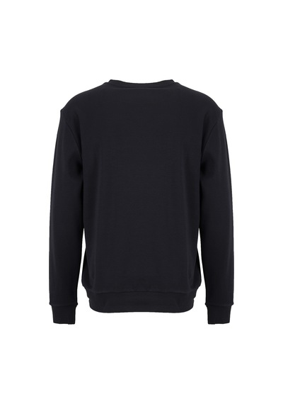 Fabrika Siyah Erkek Baskılı Sweatshirt F6wm-swt 2062