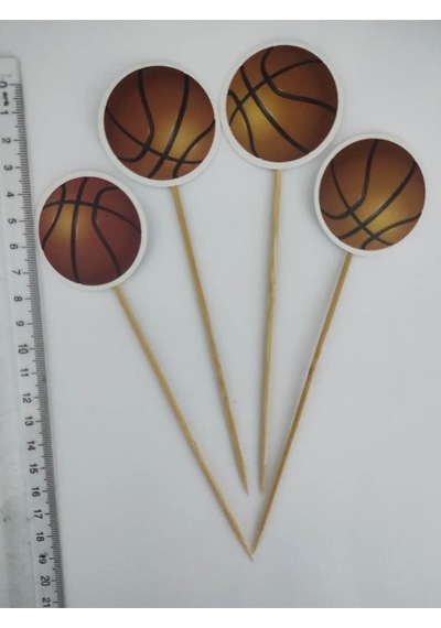 15 Cm Uzun Kürdan - 30 Adet Dekoratif Karton Basket Toplu Pasta Kürdanı