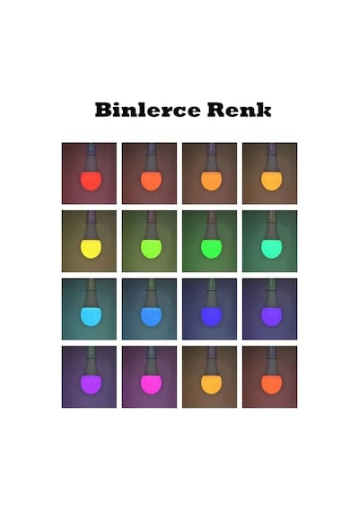 Videolu Uzaktan Kumandalı Rgb Renkli " + Beyaz 9w Led Ampul Fonksiyonlu