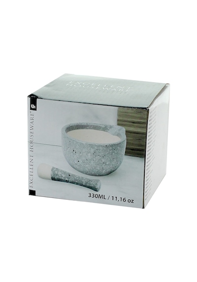 Havaneli Ve Harç Seti Stoneware Otlar Baharatlar Biber Salçası Sarımsak Öğütücü Kırıcı