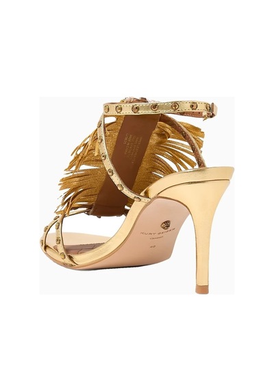 Kurt Geiger Jewel Fringe 90 Lüks Topuklu Deri Sandalet Altın