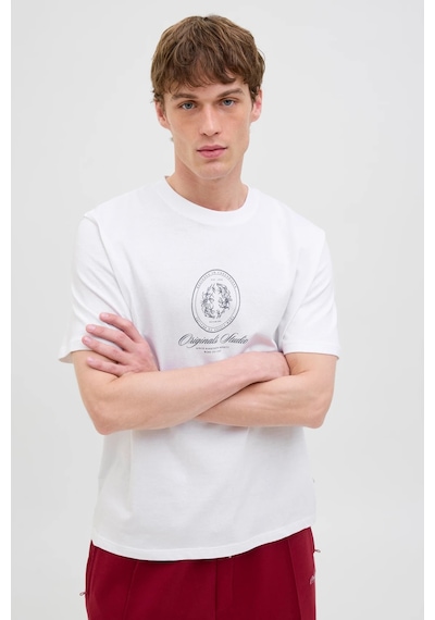 Jack & Jones Erkek T Shirt 12286609 Beyaz Beyaz