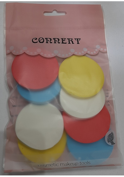 Connert Yuvarlak Renkli Makyaj Süngeri 8'li