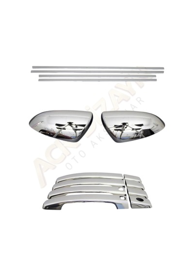 Nissan Qashqai 3'lü Krom Set 2007-2014 Cam .ıtası-kapı Kol-ayna Kapağı