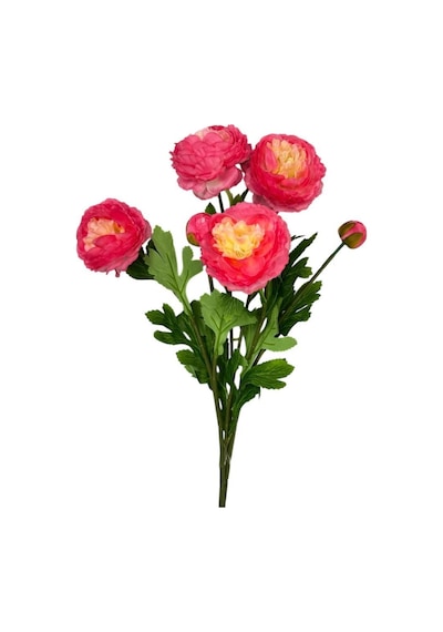 Yapay Çiçek Şakayık Çiçeği Pembe Koyu Renk 2 Çiçek 1 Tomurcuk 50cm Pembe