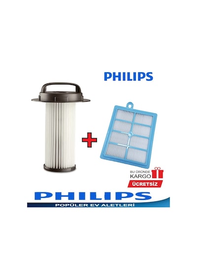 Philips Uyumlu Fc9217 Marathon Silindir Filtre Ve Hepa Filtre Seti