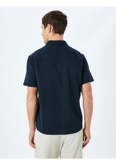 Koton Kısa Kollu Pamuklu Cep Detaylı Slim Fit Gömlek Lacivert 5sam60014hw Lacivert Koton Kısa Kollu Pamuklu Cep Detaylı Slim Fit Gömlek Lacivert 5sam60014hw Lacivert
