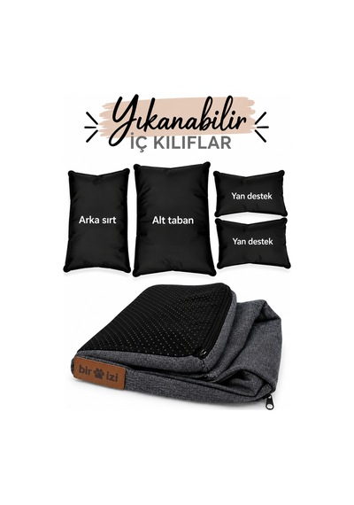 Kedi Ve Köpek Koltuğu Tamamen Fermuarlı Çıkarılabilir İç Minder Boncuk Elyaf Kaydırmaz Taban Kedi Ve Köpek Yatağı Koyu Gri 1716708619 Kedi Ve Köpek Koltuğu Tamamen Fermuarlı Çıkarılabilir İç Minder Boncuk Elyaf Kaydırmaz Taban Kedi Ve Köpek Yatağı Koyu Gri 1716708619