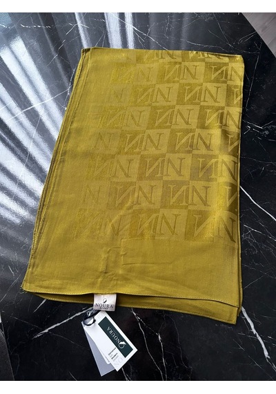 Noura Scarf Diamond Pamira Şal Yağ Yeşili Çok Renkli