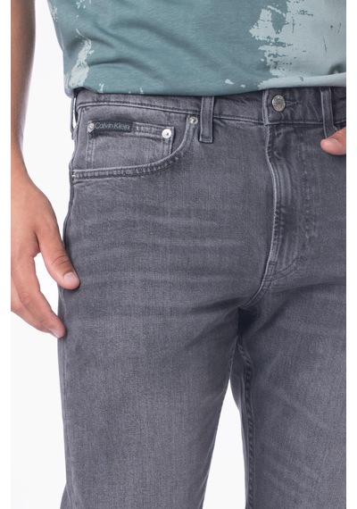 Calvin Klein Slım Taper, 1bz Gri Erkek Kot Pantolon