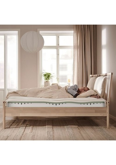 Ikea Åbygda Çift Kişilik Yatak, Beyaz, 140x200 Cm