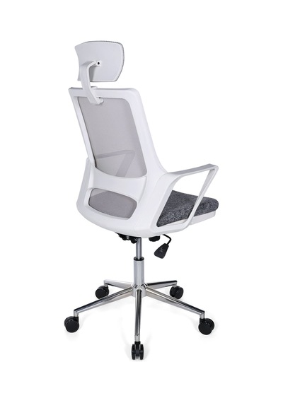 Ofisbazaar Lizz Beyaz Fileli Yönetici Koltuğu Ergonomik Başlıklı Ofis Koltuğu Gri Gri
