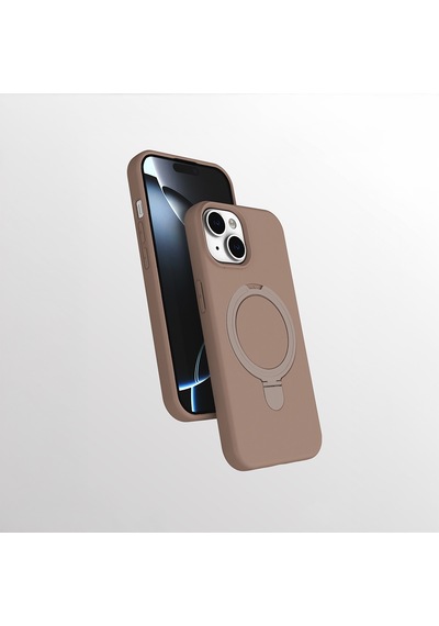 Teleplus Apple Uyumlu iPhone 13 Kılıf Manyetik Şarj Özellikli Yüzüklü Standlı Samara Kapak