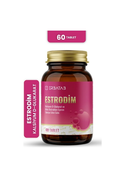 Erbatab Estrodim 100 Mg Dım Kalsiyum D-glukarat Savoy Lahanası Japon Poligonu 60 Tablet