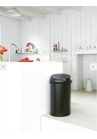 Brabantia Matt Black Dokunmatik Çöp Kovası 60lt Siyah
