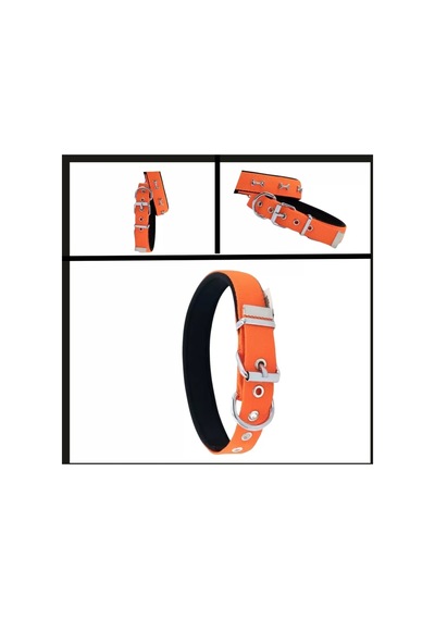 Uyguna-yakala Turuncu 2.5 42-50 Cm Dokuma Kemikli Boyun Tasması-sma.360