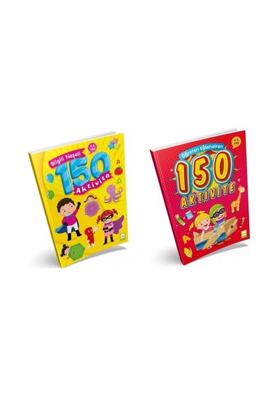 Öğreten Eğlendiren Bilgili Neşeli 150 Aktivite Seti 2 Kitap