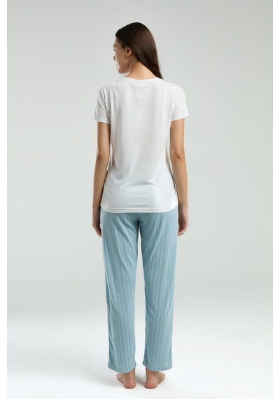 Pierre Cardin Kadın Beyaz Pijama Takımı Pc8997-s-v2 Beyaz